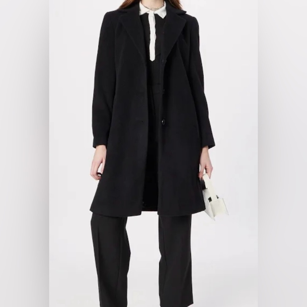 DKNY Ladies wool blend coat, Black - Picture 1 of 3